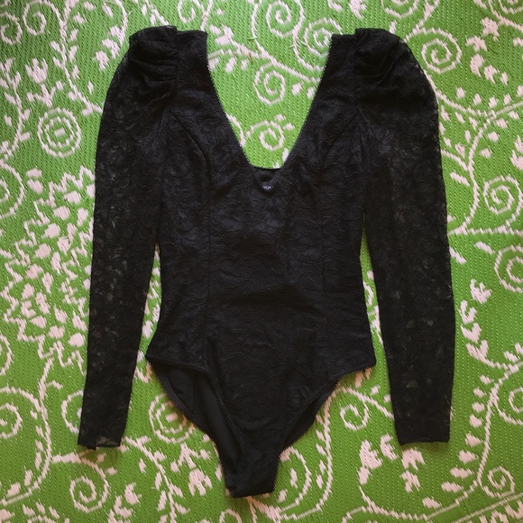 Opening Ceremony Callipygian Black Lace Bodysuit - Picture 1 of 8